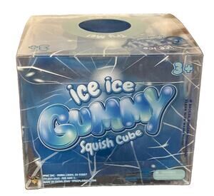 PPNC Ice Ice Gummy Squish Cube Blue Goopy Feel Viral Squishy Toy New & Sealed